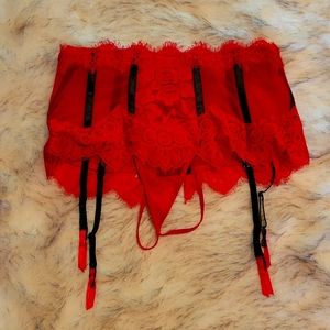 Frederick's of Hollywood red garter